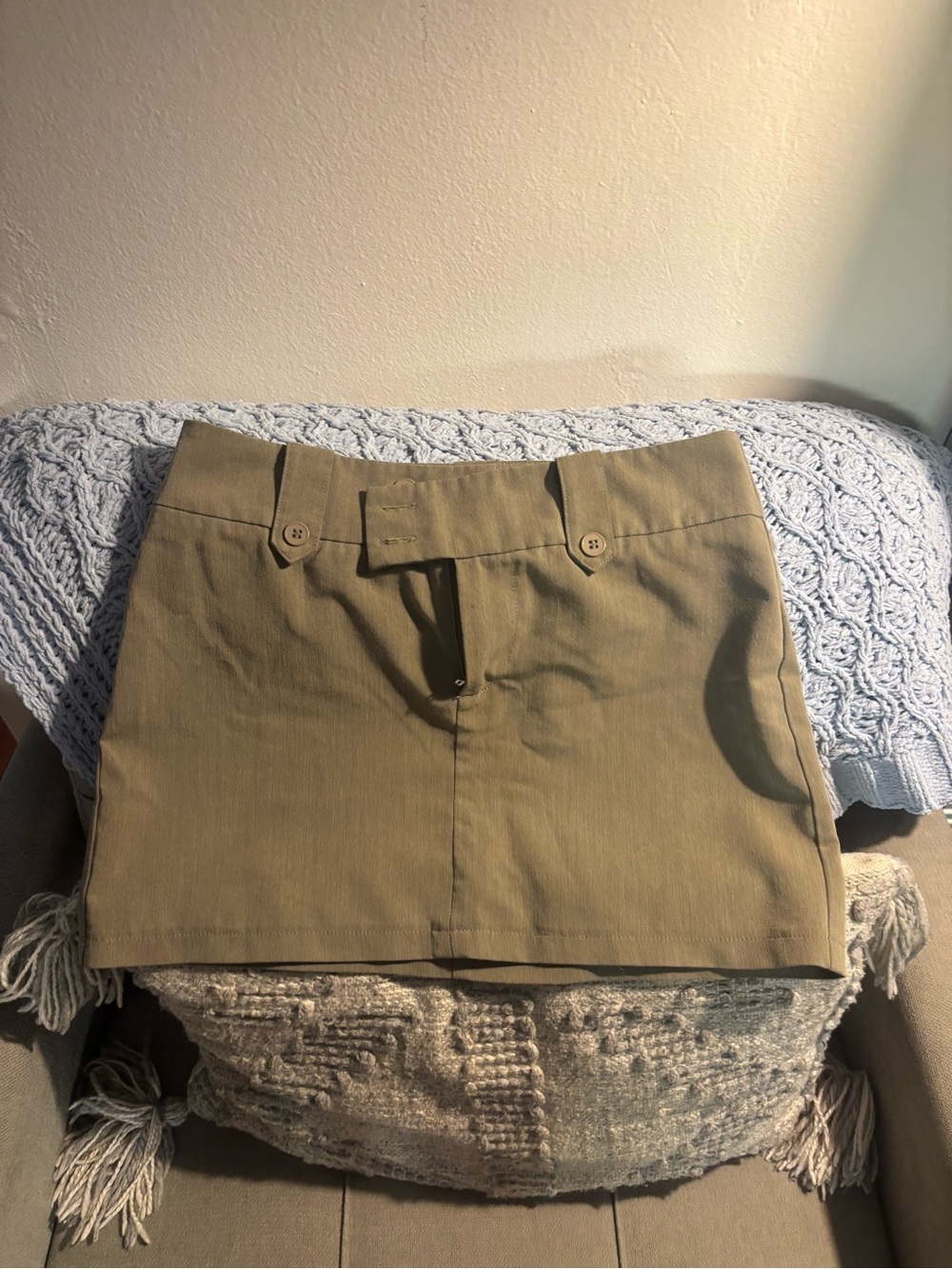 Princess Polly army green khaki mini skirt Size 8